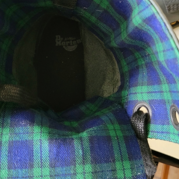 Dr Martens Green And Navy Blue. Leather Boots Woman's 10 or Men's 8.5 - Picture 3 of 13